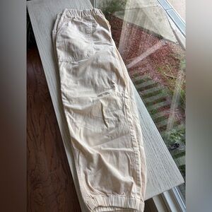 Free People Women’s Casual Utility Pants in Cream